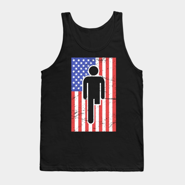 Funny Amputated Missing Leg Amputee Gift Tank Top by MeatMan